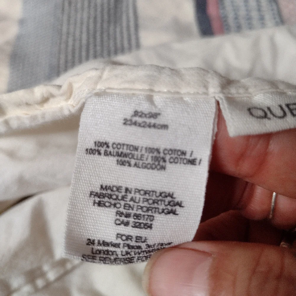 Anthropologie Camila Woven Striped Duvet Cover Queen Bohemian Boho